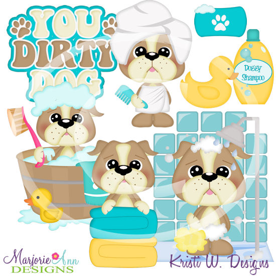 You Dirty Dog SVG Cutting Files/Paper Piecing + Clipart - Click Image to Close
